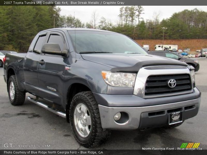 Blue Streak Metallic / Graphite Gray 2007 Toyota Tundra SR5 Double Cab 4x4