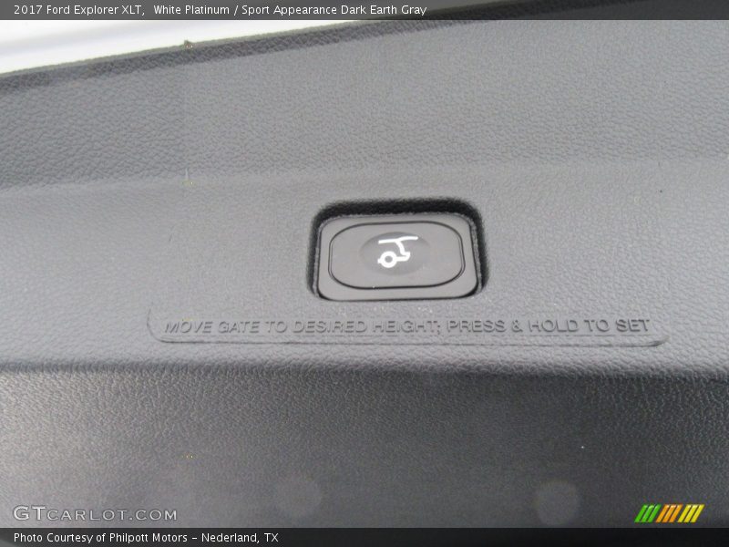 White Platinum / Sport Appearance Dark Earth Gray 2017 Ford Explorer XLT