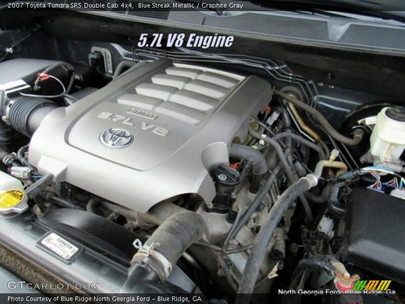 Blue Streak Metallic / Graphite Gray 2007 Toyota Tundra SR5 Double Cab 4x4
