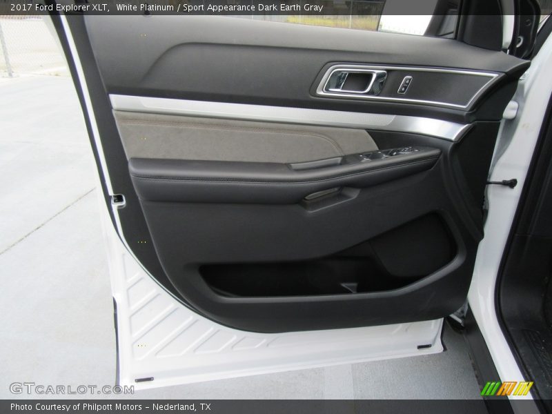 White Platinum / Sport Appearance Dark Earth Gray 2017 Ford Explorer XLT