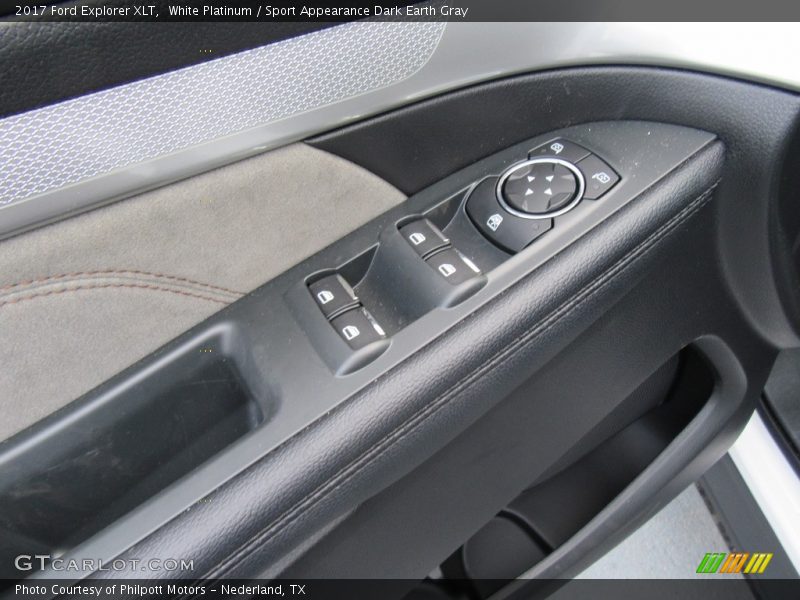 White Platinum / Sport Appearance Dark Earth Gray 2017 Ford Explorer XLT