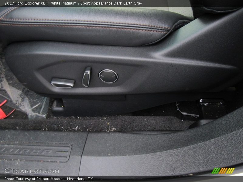 White Platinum / Sport Appearance Dark Earth Gray 2017 Ford Explorer XLT