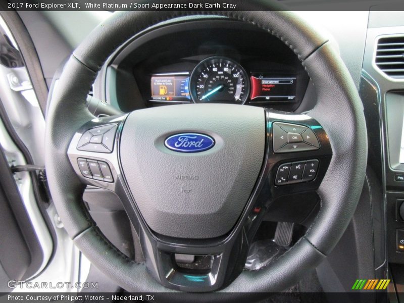 White Platinum / Sport Appearance Dark Earth Gray 2017 Ford Explorer XLT