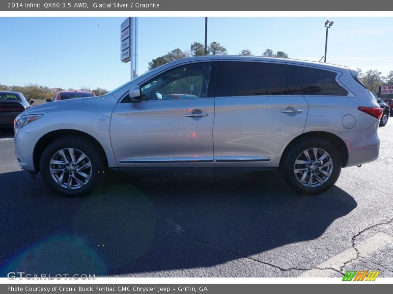 Glacial Silver / Graphite 2014 Infiniti QX60 3.5 AWD