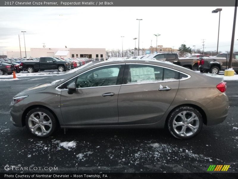 Pepperdust Metallic / Jet Black 2017 Chevrolet Cruze Premier