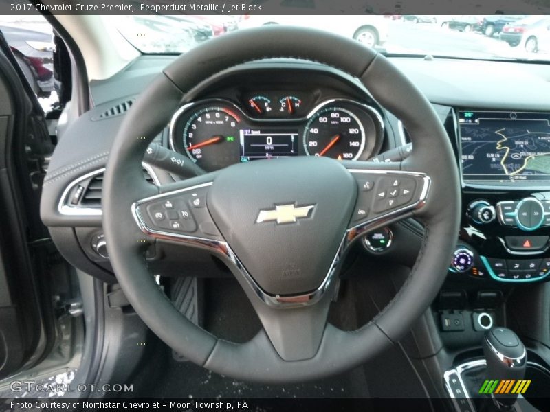 Pepperdust Metallic / Jet Black 2017 Chevrolet Cruze Premier