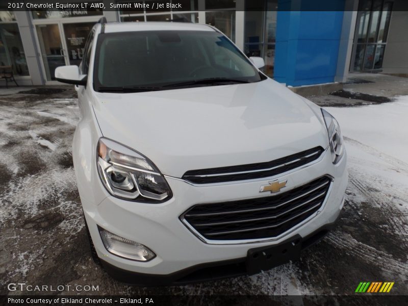 Summit White / Jet Black 2017 Chevrolet Equinox LT AWD