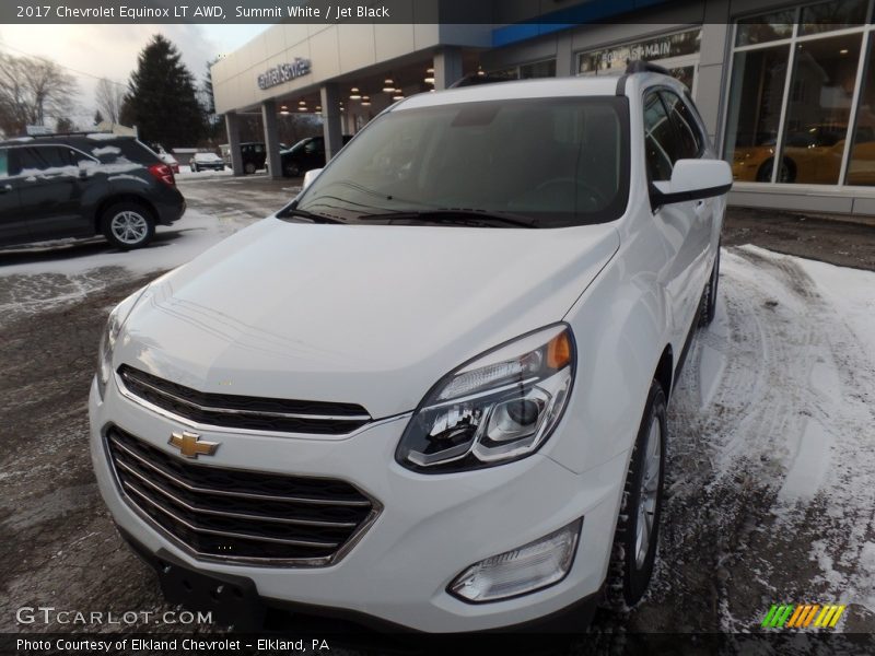 Summit White / Jet Black 2017 Chevrolet Equinox LT AWD