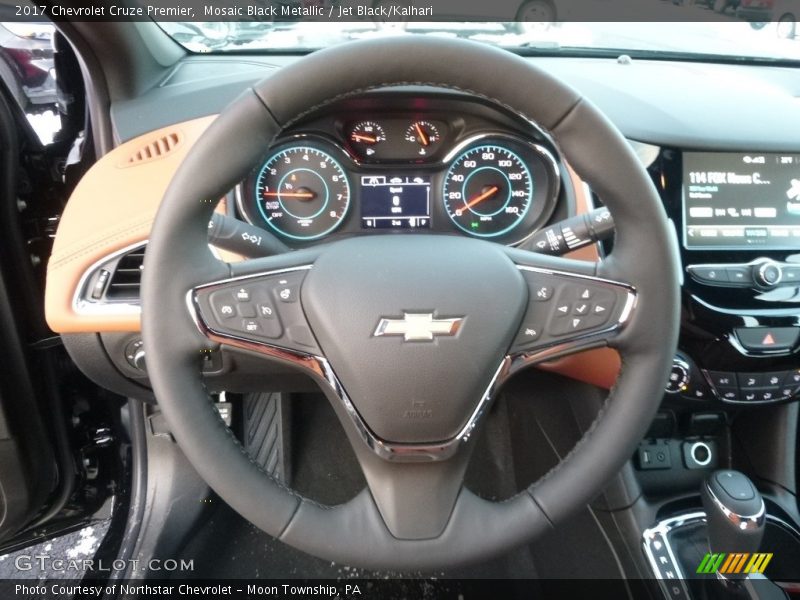 Mosaic Black Metallic / Jet Black/Kalhari 2017 Chevrolet Cruze Premier