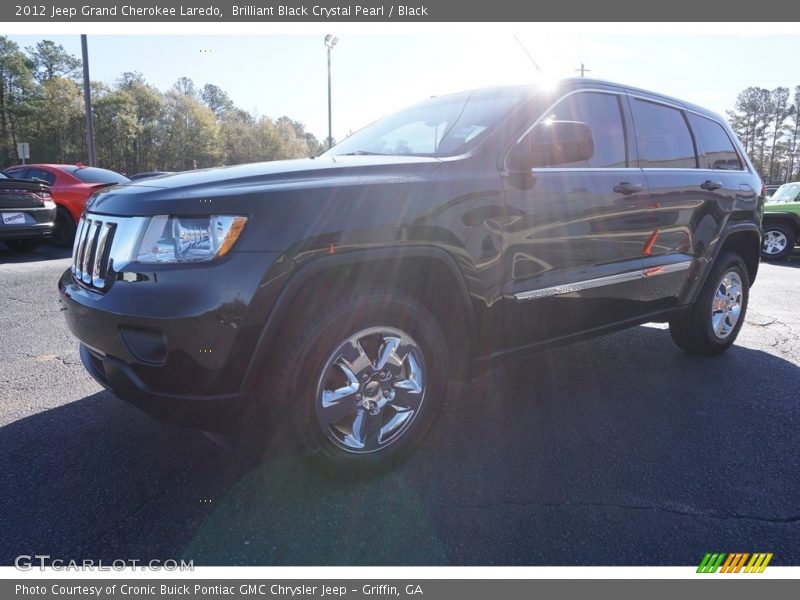 Brilliant Black Crystal Pearl / Black 2012 Jeep Grand Cherokee Laredo
