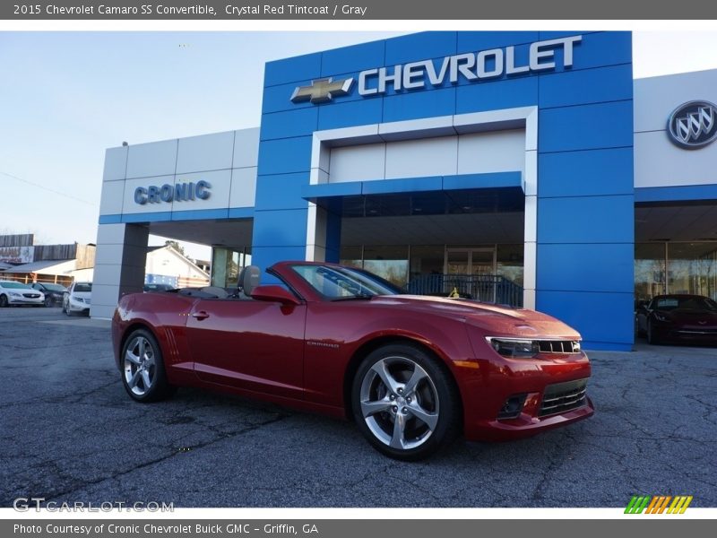 Crystal Red Tintcoat / Gray 2015 Chevrolet Camaro SS Convertible