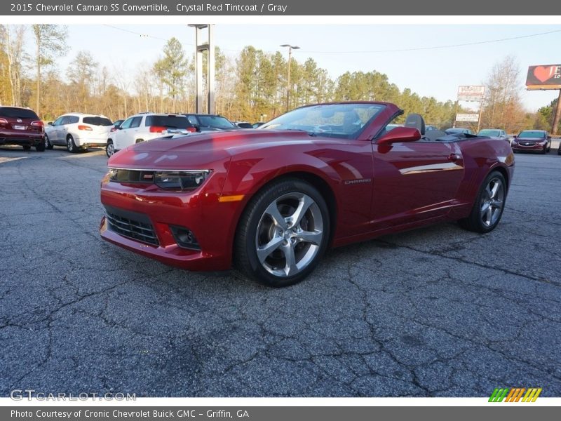 Crystal Red Tintcoat / Gray 2015 Chevrolet Camaro SS Convertible