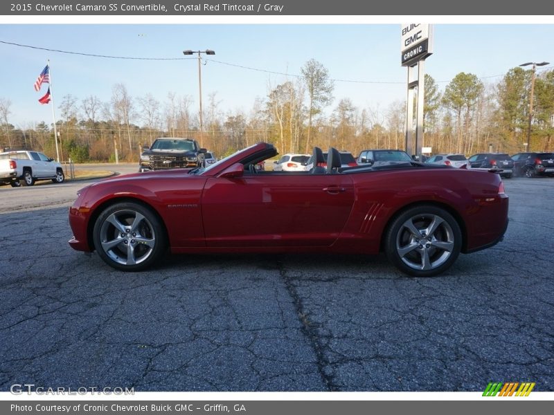 Crystal Red Tintcoat / Gray 2015 Chevrolet Camaro SS Convertible