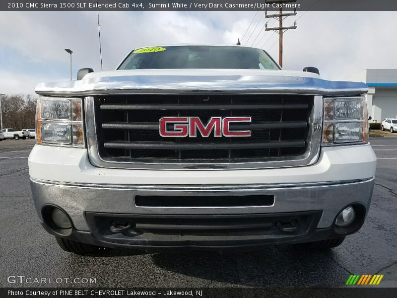 Summit White / Very Dark Cashmere/Light Cashmere 2010 GMC Sierra 1500 SLT Extended Cab 4x4