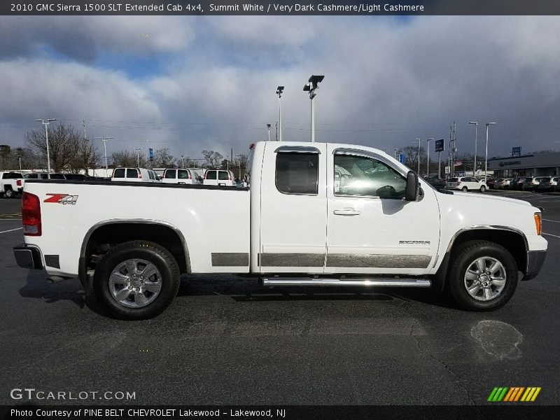 Summit White / Very Dark Cashmere/Light Cashmere 2010 GMC Sierra 1500 SLT Extended Cab 4x4