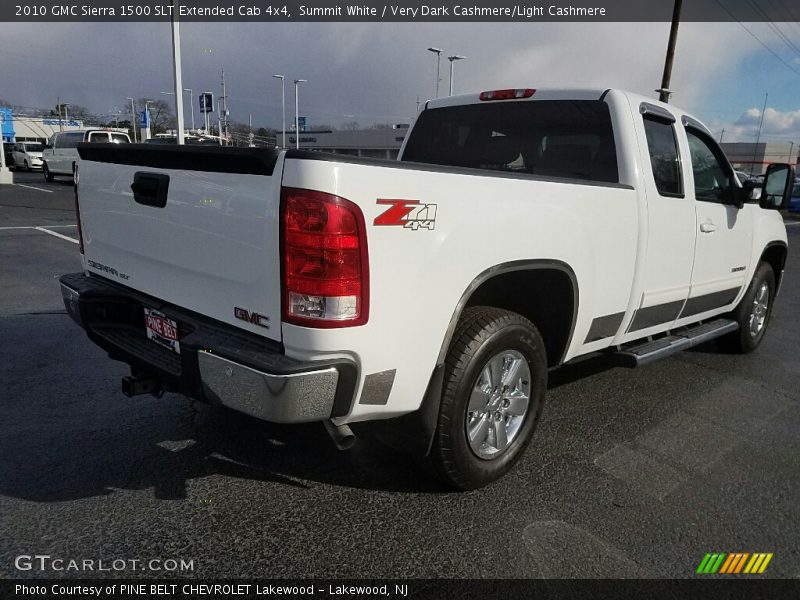 Summit White / Very Dark Cashmere/Light Cashmere 2010 GMC Sierra 1500 SLT Extended Cab 4x4