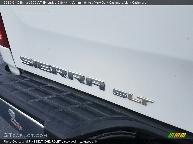 Summit White / Very Dark Cashmere/Light Cashmere 2010 GMC Sierra 1500 SLT Extended Cab 4x4