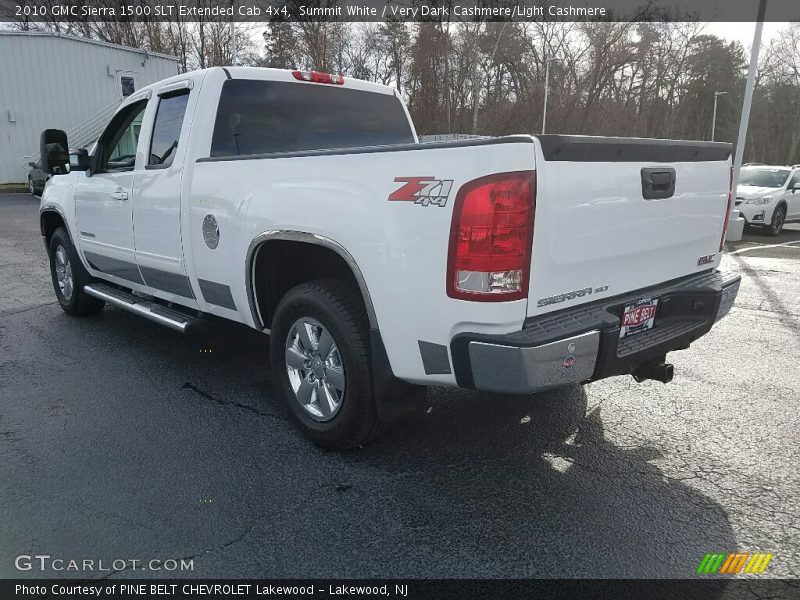 Summit White / Very Dark Cashmere/Light Cashmere 2010 GMC Sierra 1500 SLT Extended Cab 4x4