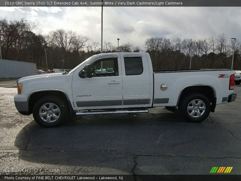 Summit White / Very Dark Cashmere/Light Cashmere 2010 GMC Sierra 1500 SLT Extended Cab 4x4