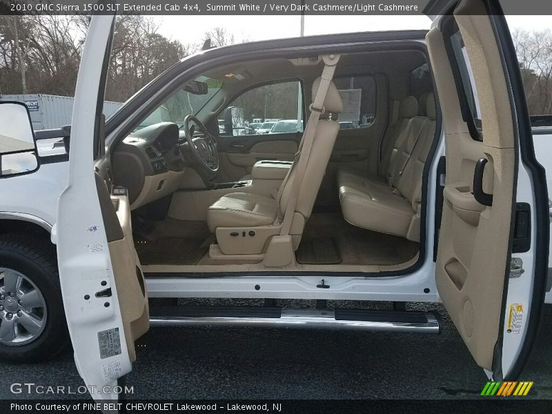 Summit White / Very Dark Cashmere/Light Cashmere 2010 GMC Sierra 1500 SLT Extended Cab 4x4