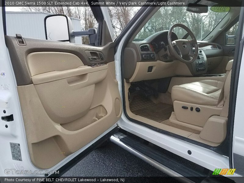 Summit White / Very Dark Cashmere/Light Cashmere 2010 GMC Sierra 1500 SLT Extended Cab 4x4