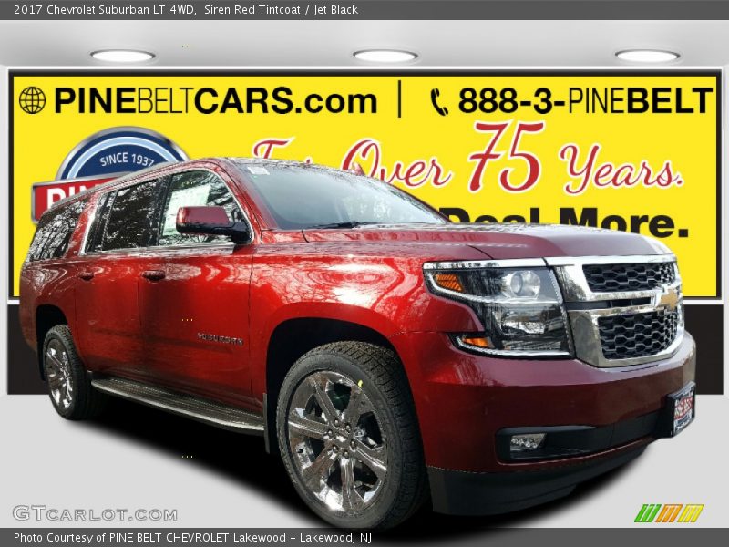 Siren Red Tintcoat / Jet Black 2017 Chevrolet Suburban LT 4WD