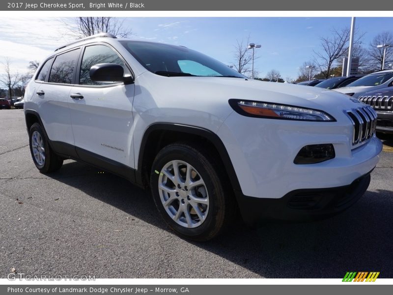 Bright White / Black 2017 Jeep Cherokee Sport