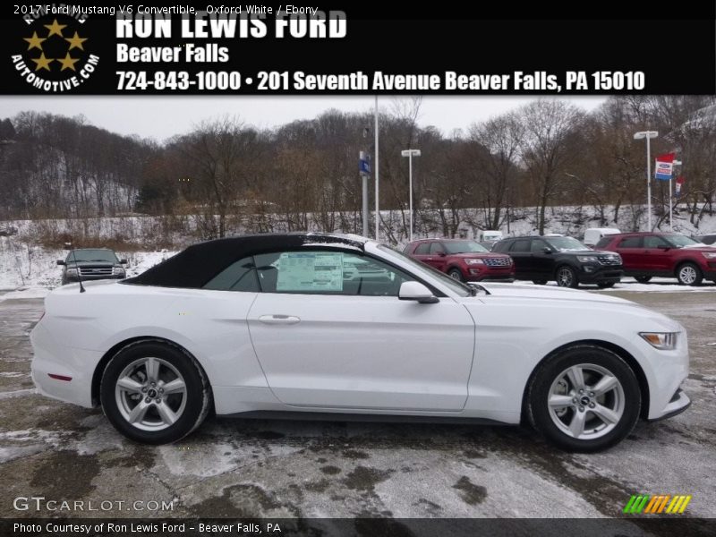 Oxford White / Ebony 2017 Ford Mustang V6 Convertible