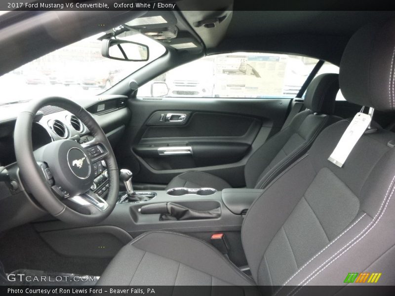 Front Seat of 2017 Mustang V6 Convertible