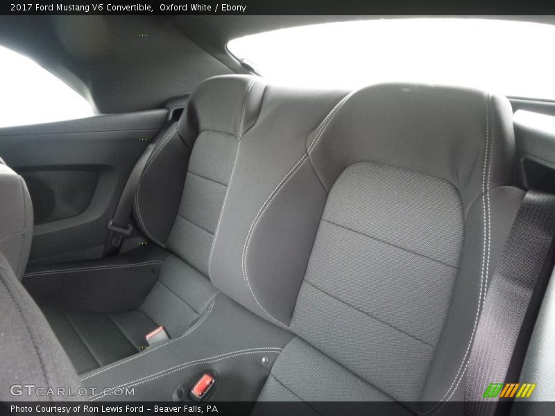 Rear Seat of 2017 Mustang V6 Convertible