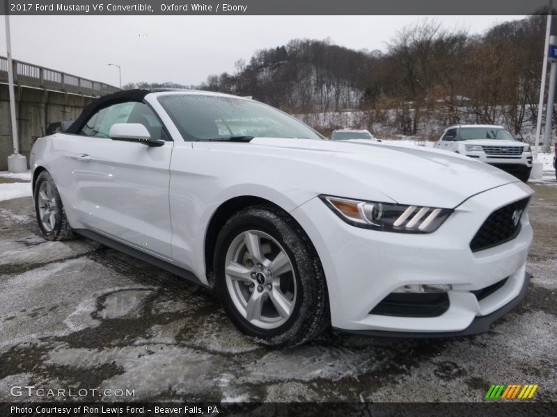 Oxford White / Ebony 2017 Ford Mustang V6 Convertible