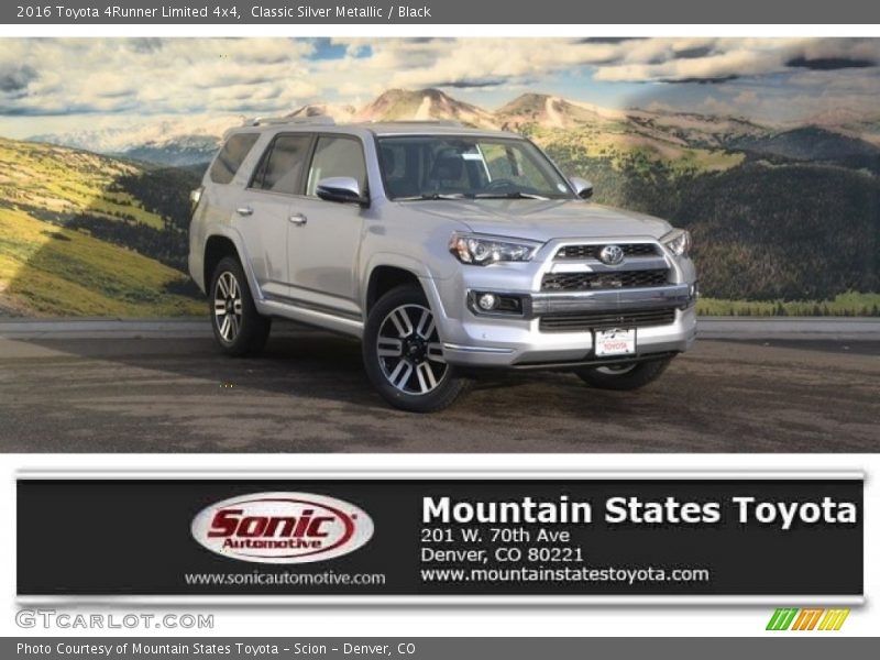 Classic Silver Metallic / Black 2016 Toyota 4Runner Limited 4x4