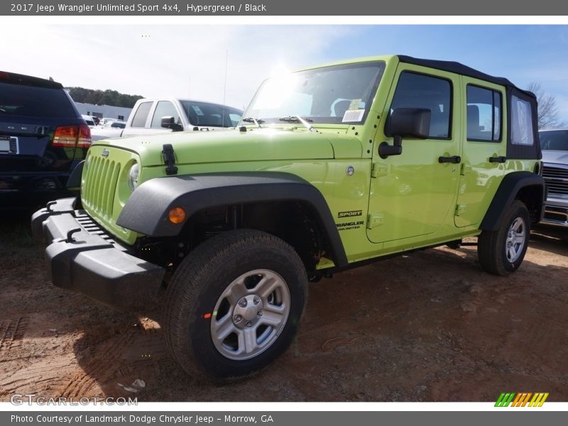 Hypergreen / Black 2017 Jeep Wrangler Unlimited Sport 4x4