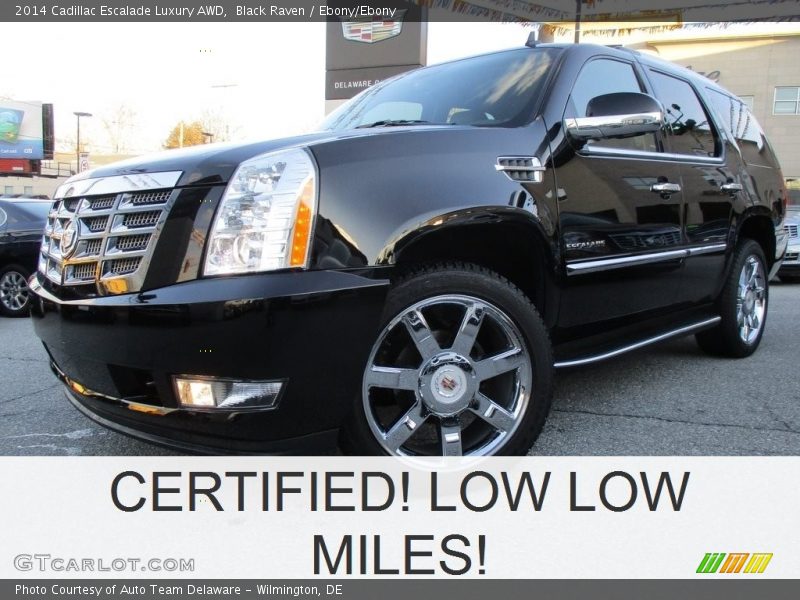 Black Raven / Ebony/Ebony 2014 Cadillac Escalade Luxury AWD