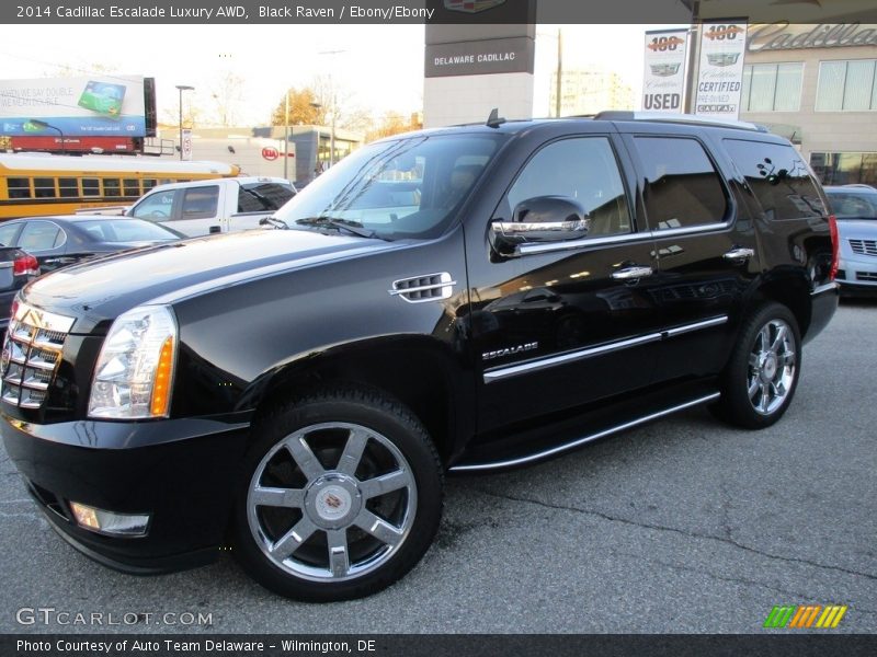 Black Raven / Ebony/Ebony 2014 Cadillac Escalade Luxury AWD