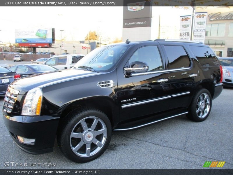 Black Raven / Ebony/Ebony 2014 Cadillac Escalade Luxury AWD