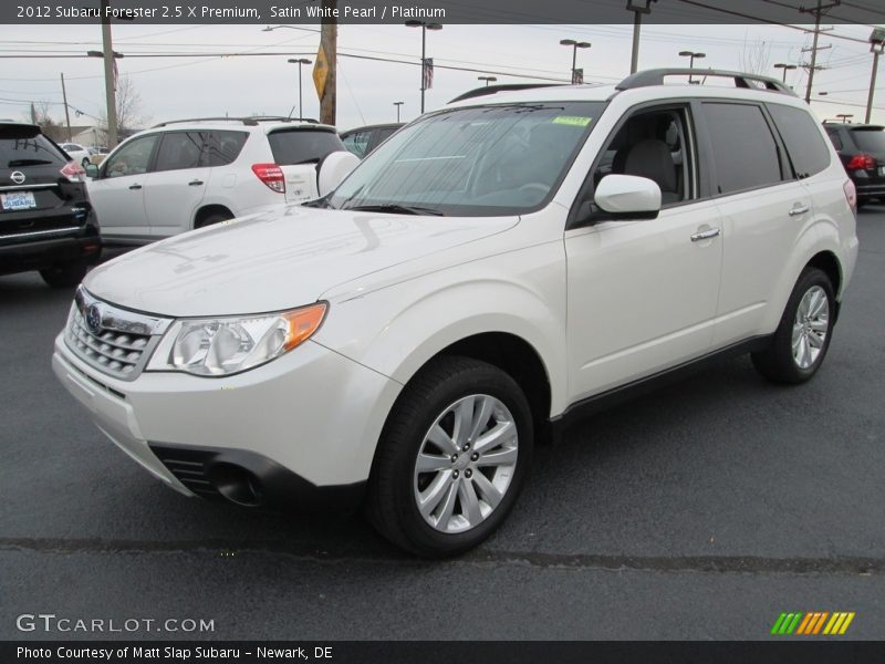 Satin White Pearl / Platinum 2012 Subaru Forester 2.5 X Premium