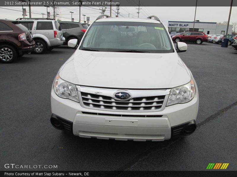 Satin White Pearl / Platinum 2012 Subaru Forester 2.5 X Premium