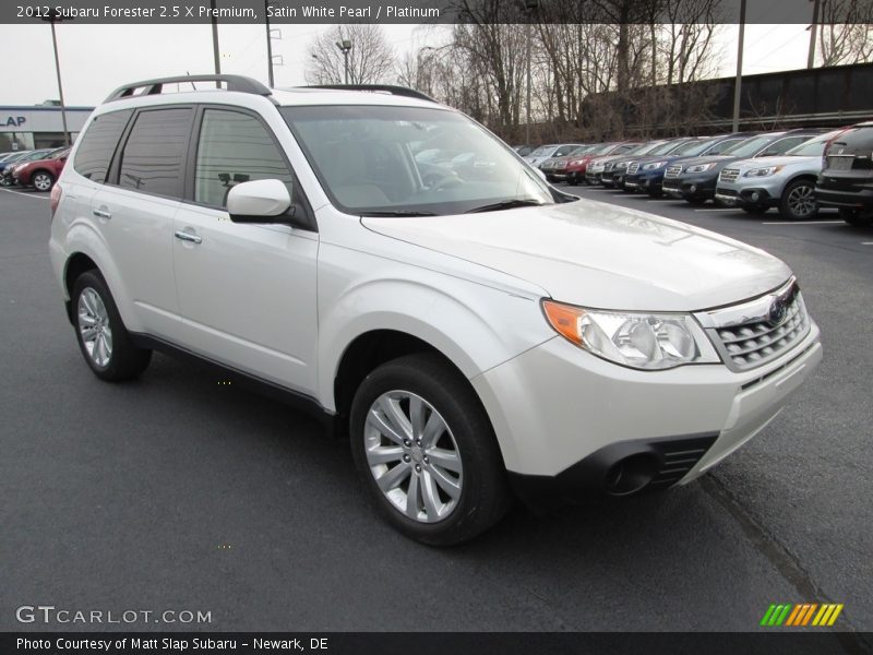 Satin White Pearl / Platinum 2012 Subaru Forester 2.5 X Premium