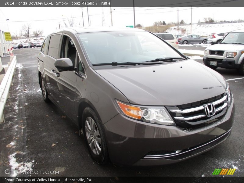 Smoky Topaz Metallic / Truffle 2014 Honda Odyssey EX-L