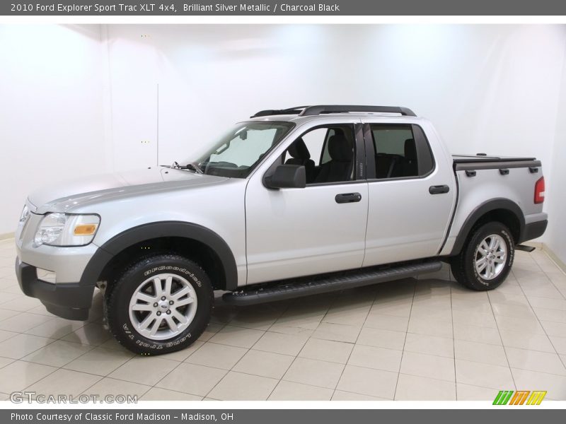 Brilliant Silver Metallic / Charcoal Black 2010 Ford Explorer Sport Trac XLT 4x4