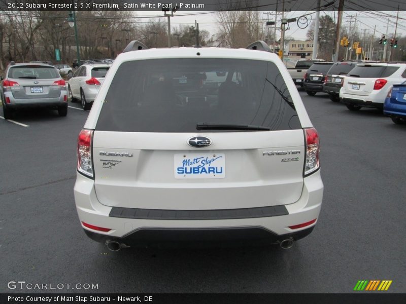 Satin White Pearl / Platinum 2012 Subaru Forester 2.5 X Premium