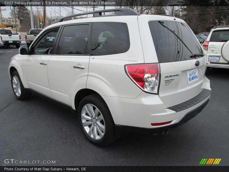Satin White Pearl / Platinum 2012 Subaru Forester 2.5 X Premium