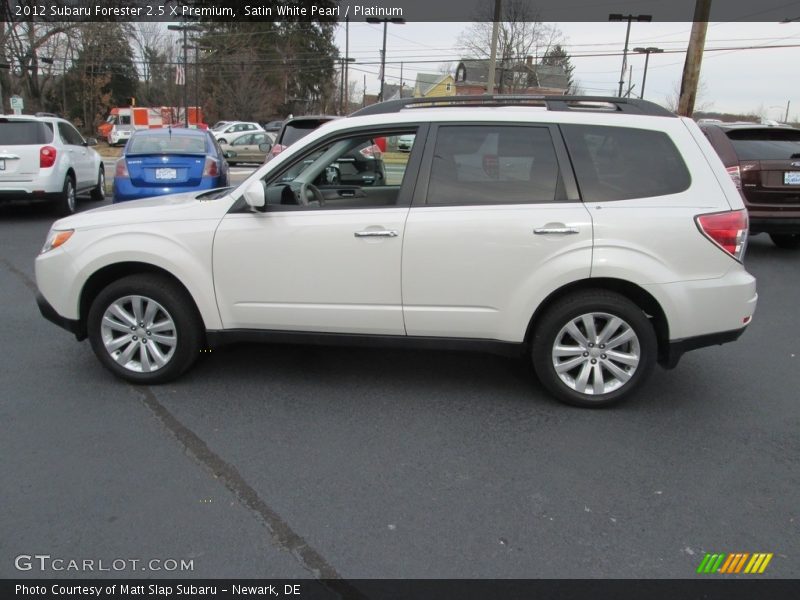 Satin White Pearl / Platinum 2012 Subaru Forester 2.5 X Premium