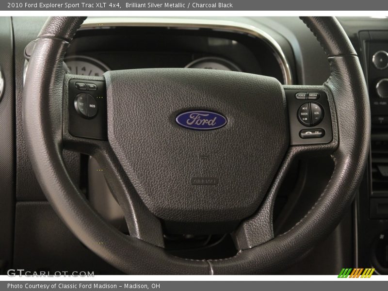 Brilliant Silver Metallic / Charcoal Black 2010 Ford Explorer Sport Trac XLT 4x4