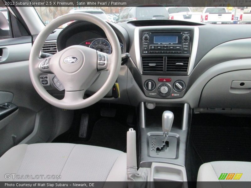 Satin White Pearl / Platinum 2012 Subaru Forester 2.5 X Premium