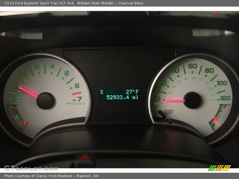 Brilliant Silver Metallic / Charcoal Black 2010 Ford Explorer Sport Trac XLT 4x4