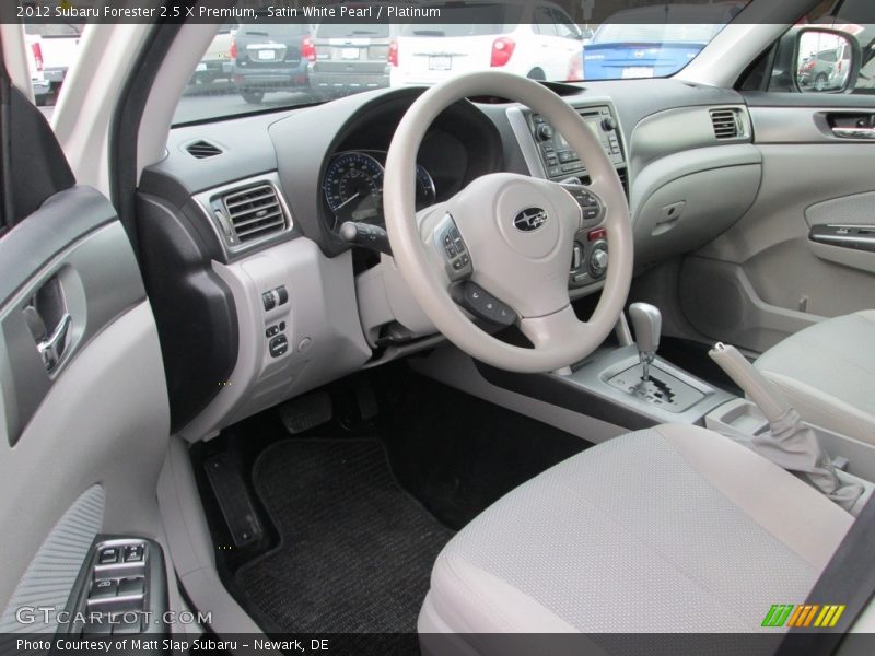 Satin White Pearl / Platinum 2012 Subaru Forester 2.5 X Premium