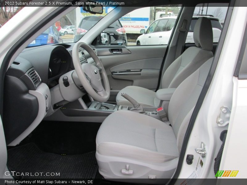 Satin White Pearl / Platinum 2012 Subaru Forester 2.5 X Premium