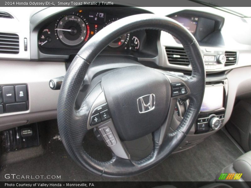 Smoky Topaz Metallic / Truffle 2014 Honda Odyssey EX-L
